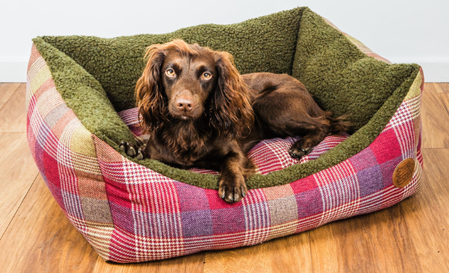 Highland Mulberry Heritage Tartan Check Dog Bed