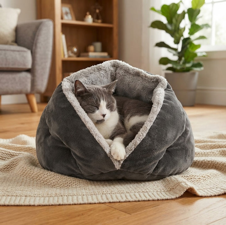 The Cocoon Shell Cat Bed - Cat Beds for dogs Snug and Cosy Pets