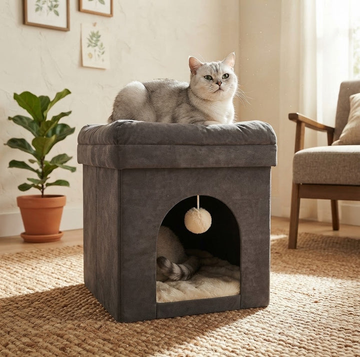 Cat In a Box - The Perfect Covered Cat Bed Enclosure for Your Feline's Comfort - Cat Beds for dogs Snug and Cosy Pets
