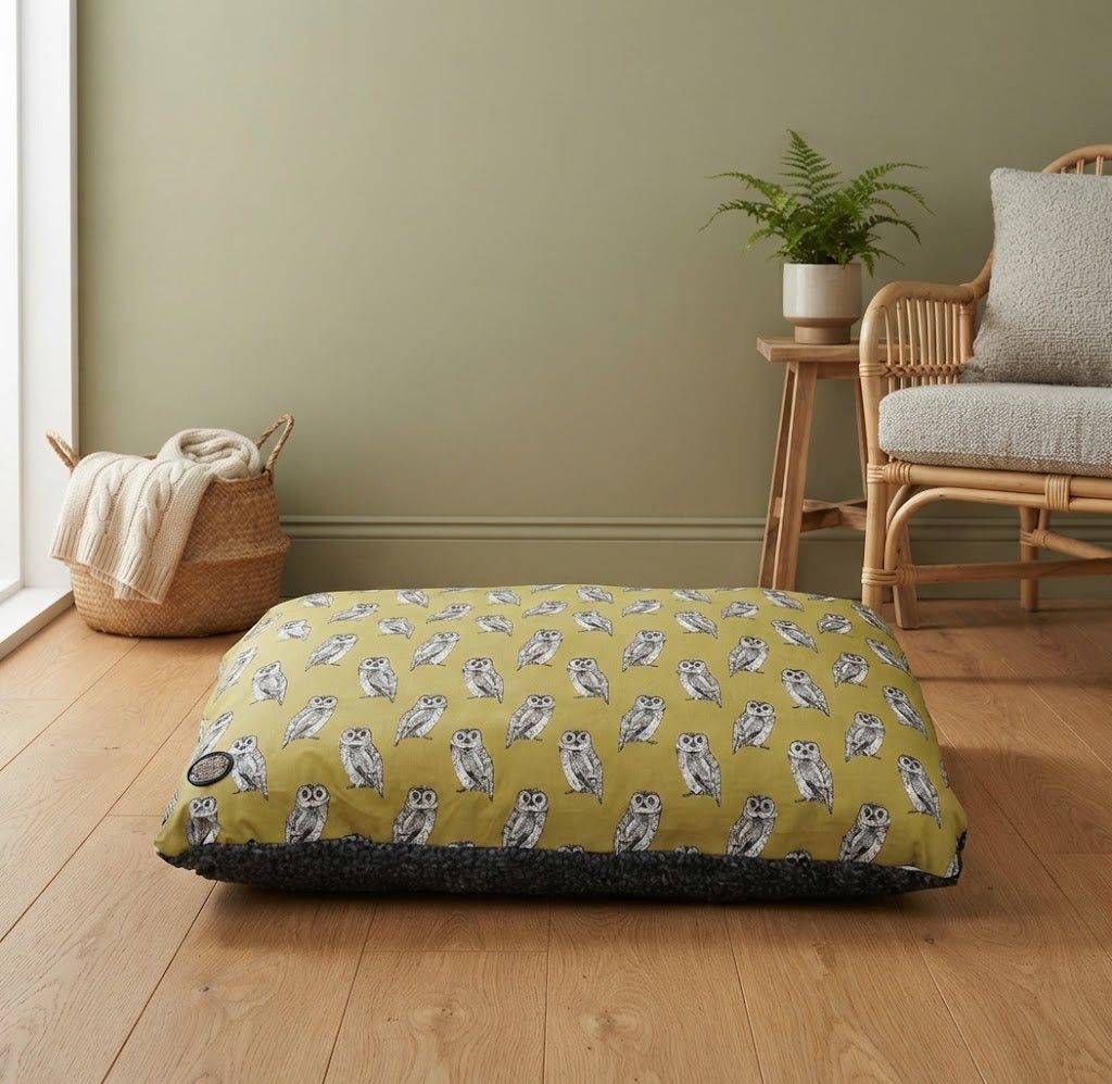Owl Print Lounger (Cover Only) - Comfortable & Stylish - for dogs Snug and Cosy Pets