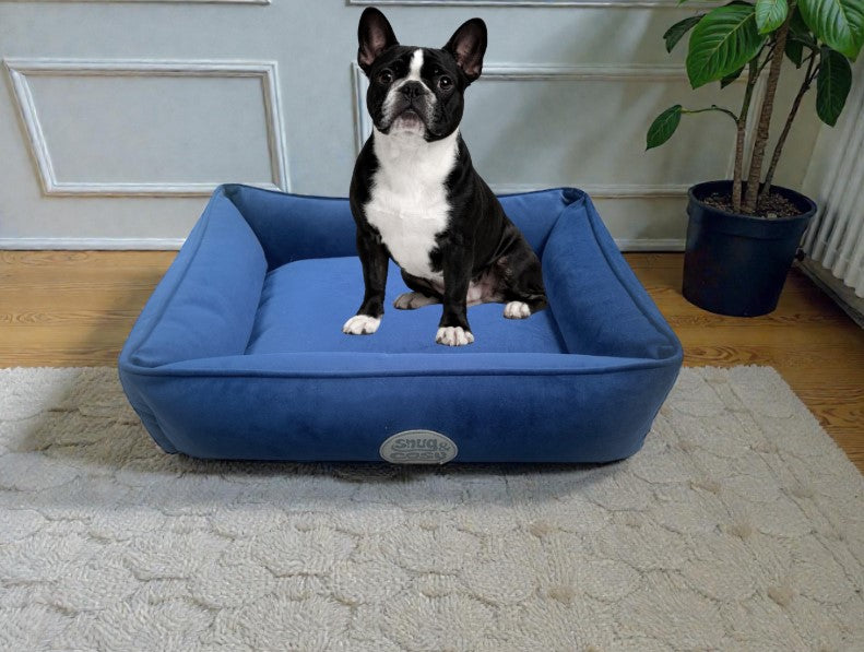 Charlie Dog Pet Bed Removable Cover Velvet Hollowfibre Filling