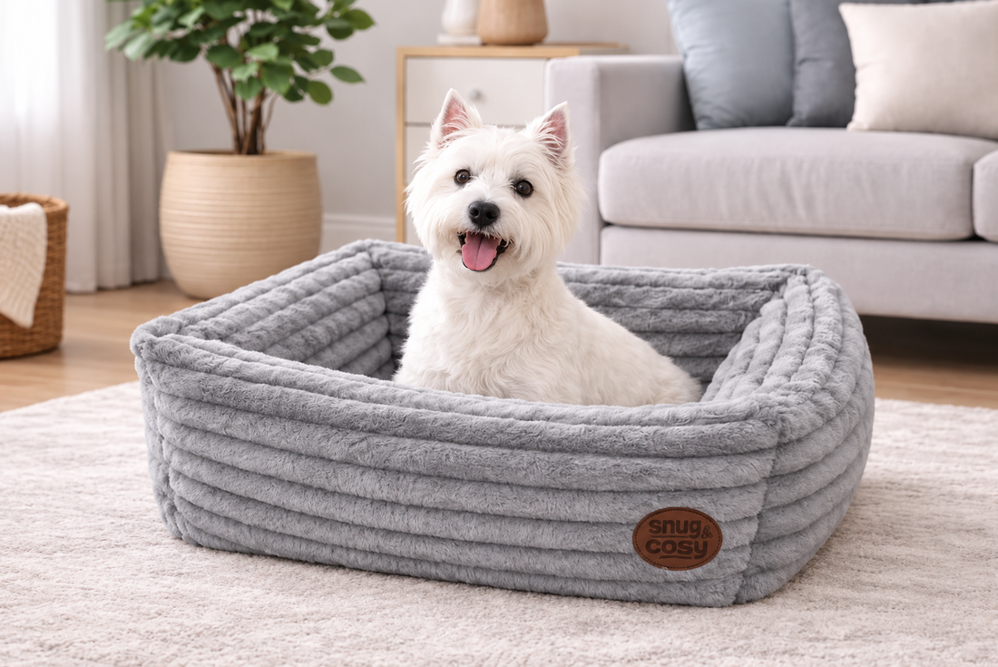 Alaska Faux Fur Dog Bed - UK Made - Dog Beds for dogs Snug and Cosy Pets