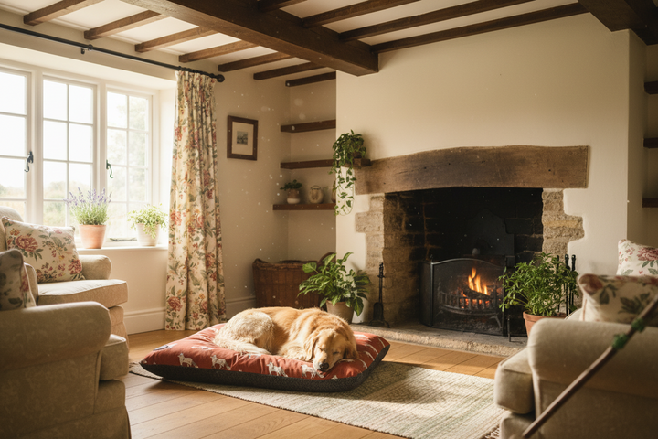 Fox Print Lounger – Luxurious Comfort for Your Beloved Pet - Dog Beds & Loungers for dogs Snug and Cosy Pets