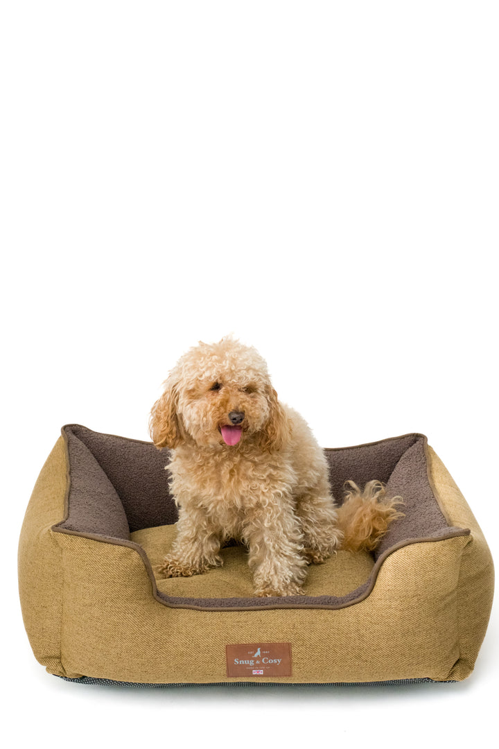 HERITAGE TWEED DOG PET HIGH SIDED ORTHOPAEDIC BED - Dog Bed for dogs Snug and Cosy Pets
