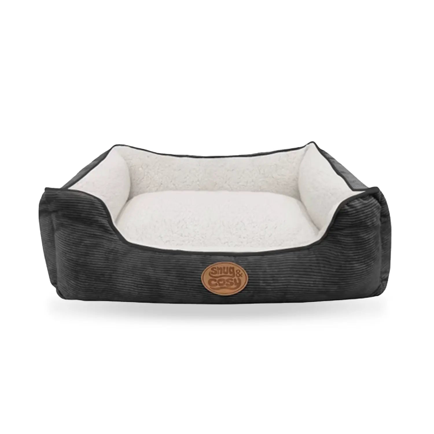 Malvern Charcoal Reversible Dog Rectangle Bed