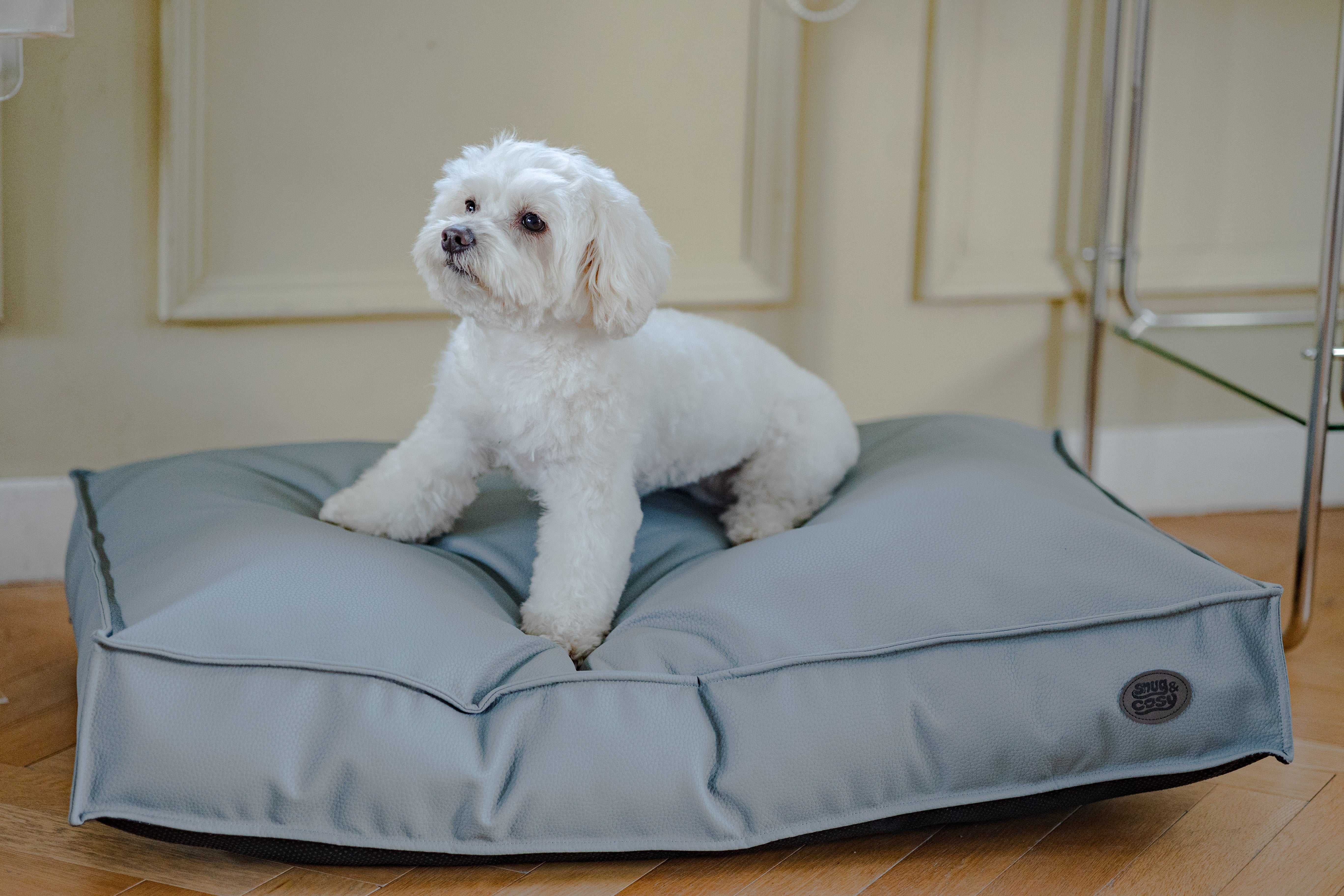 Monza  Faux Leather Dog Lounger Cushion