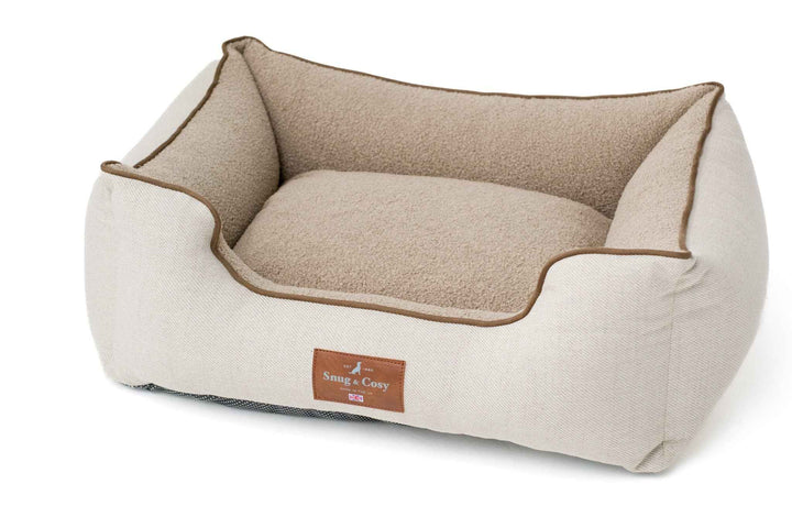 HERITAGE TWEED DOG PET HIGH SIDED ORTHOPAEDIC BED - Dog Bed for dogs Snug and Cosy Pets