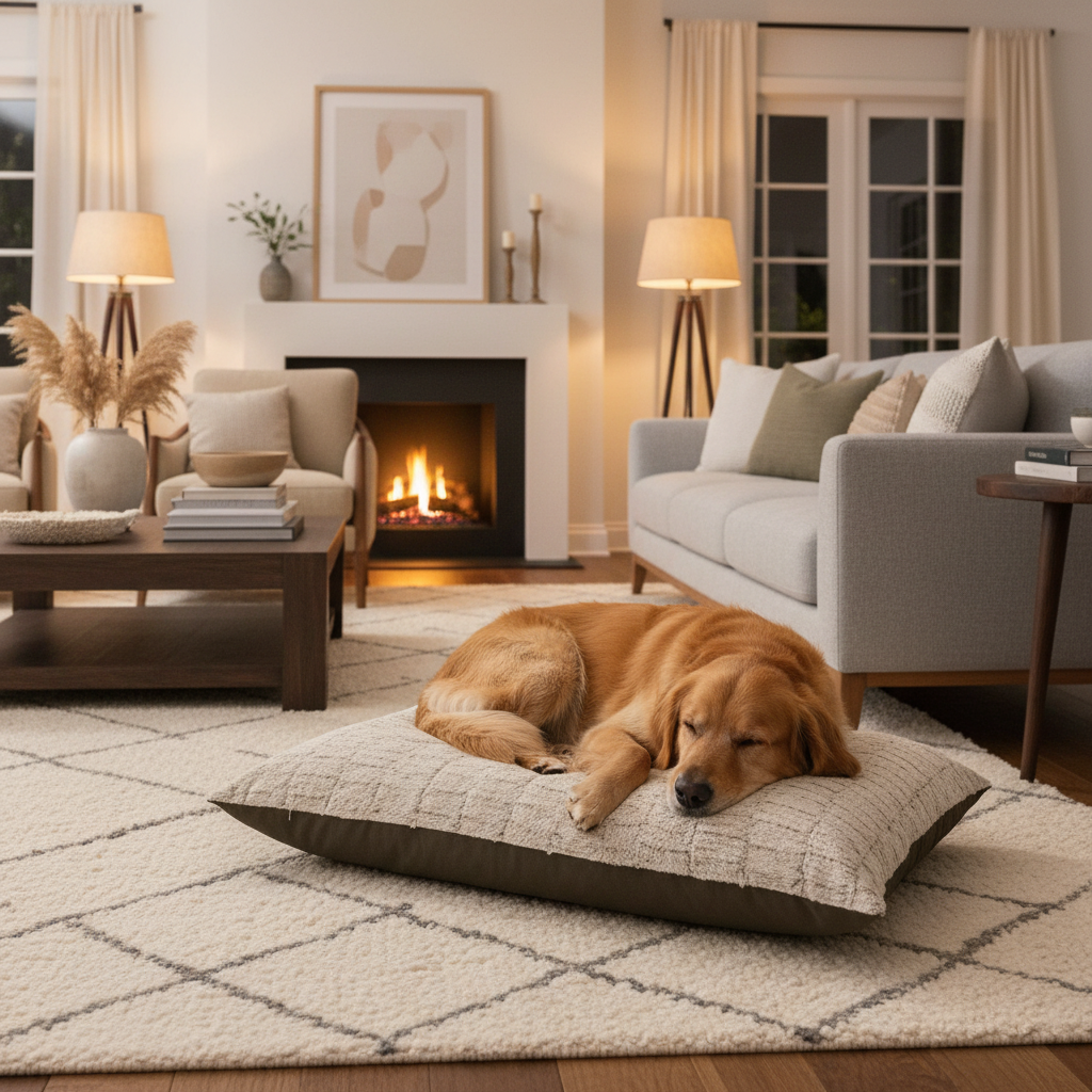 Novara Faux Suede Dog Lounger - Comfort Meets Style for Your Furry Friend - Dog Bed for dogs Snug and Cosy Pets