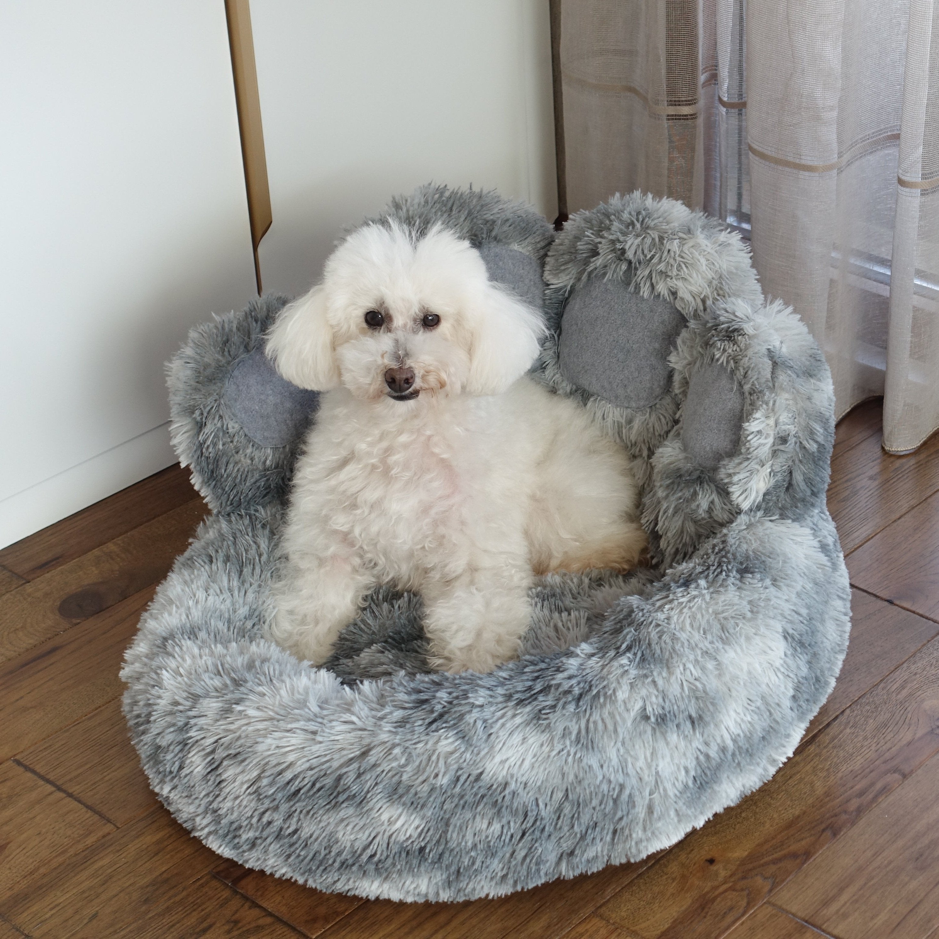 Anti Anxiety Paw Pets Dog Bed Sofa Fur Plush