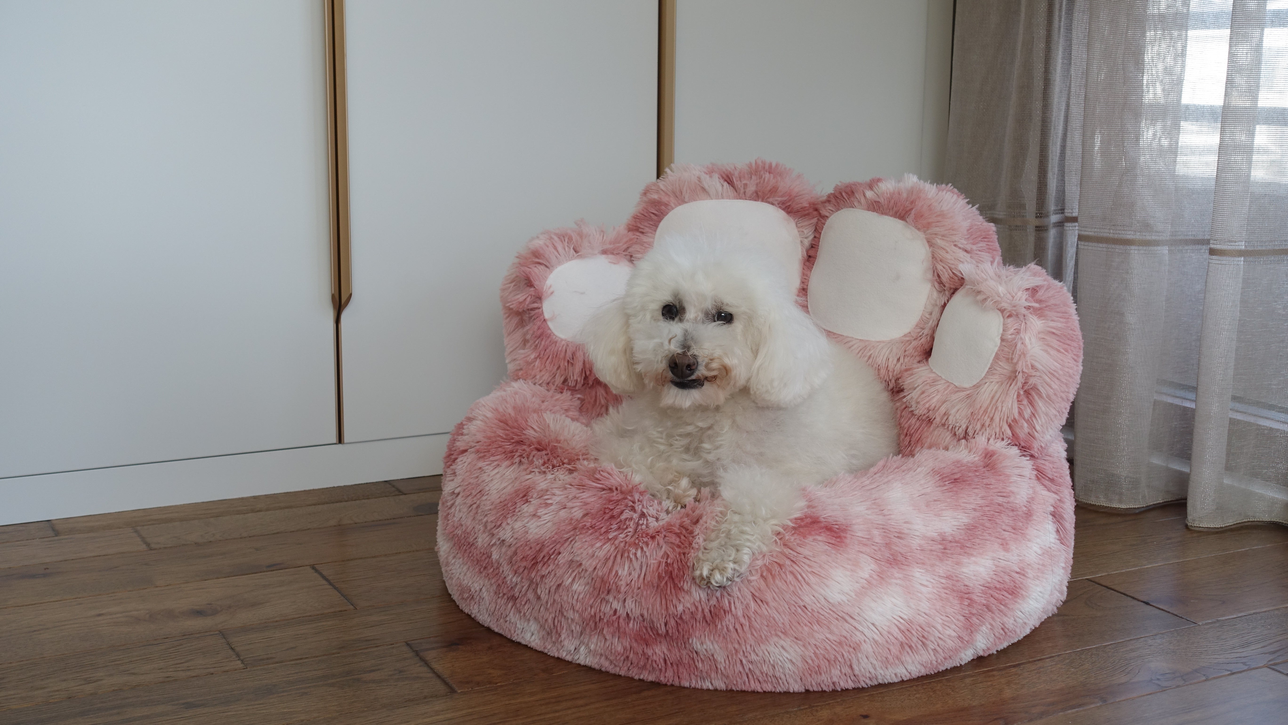 Anti Anxiety Paw Pets Dog Bed Sofa Fur Plush