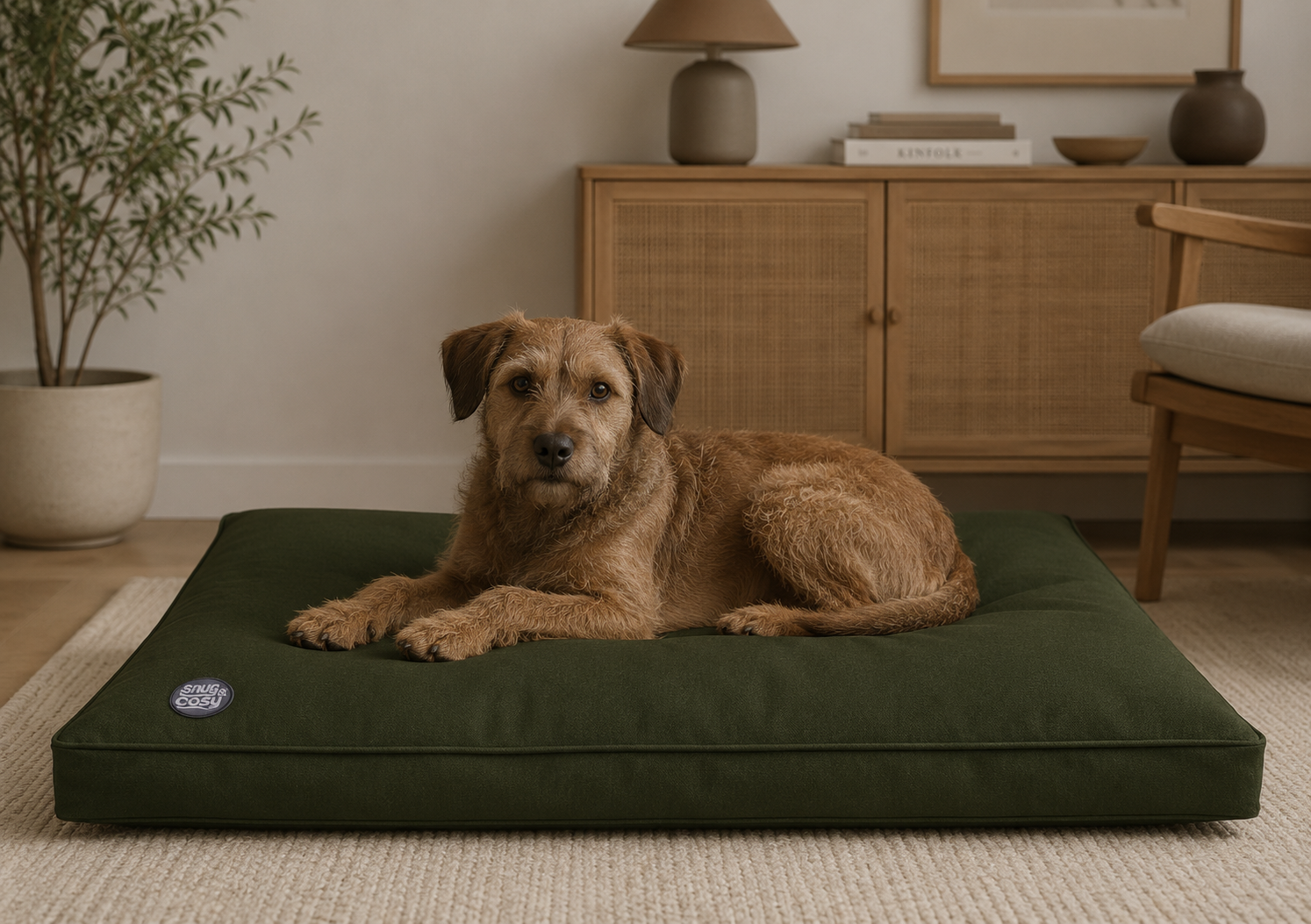 Pescara Waterproof Dog Lounger | Gnaw-Resistant, Indoor & Outdoor - Dog Bed for dogs Snug and Cosy Pets
