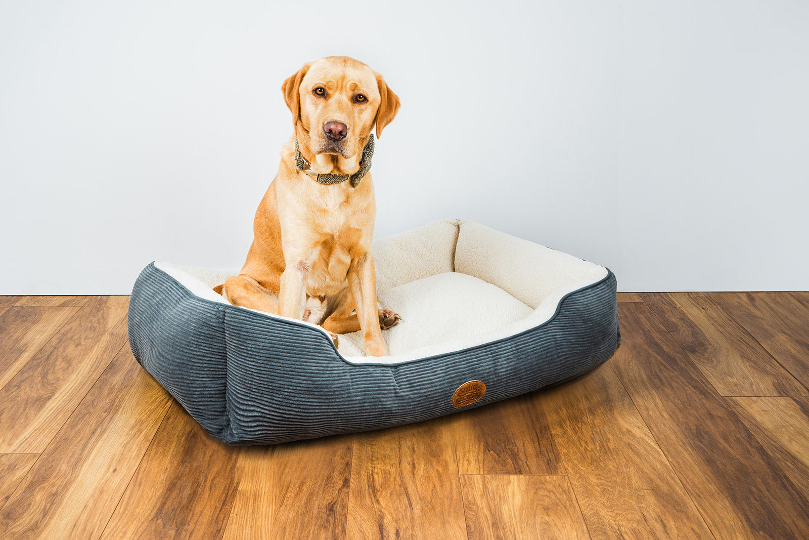 Malvern Charcoal Reversible Dog Rectangle Bed