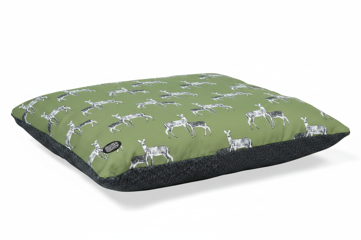 Sage Deer Print Lounger (Cover Only) - Nature-Inspired Comfort - for dogs Snug and Cosy Pets