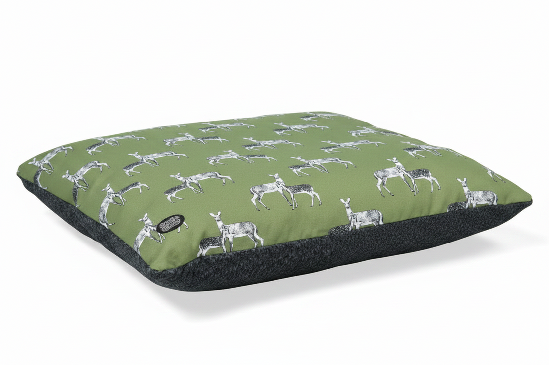 Sage Deer Print Lounger (Cover Only) - Nature-Inspired Comfort - for dogs Snug and Cosy Pets