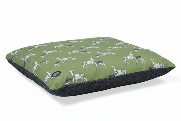 Sage Deer Print Lounger (Cover Only) - Nature-Inspired Comfort - for dogs Snug and Cosy Pets