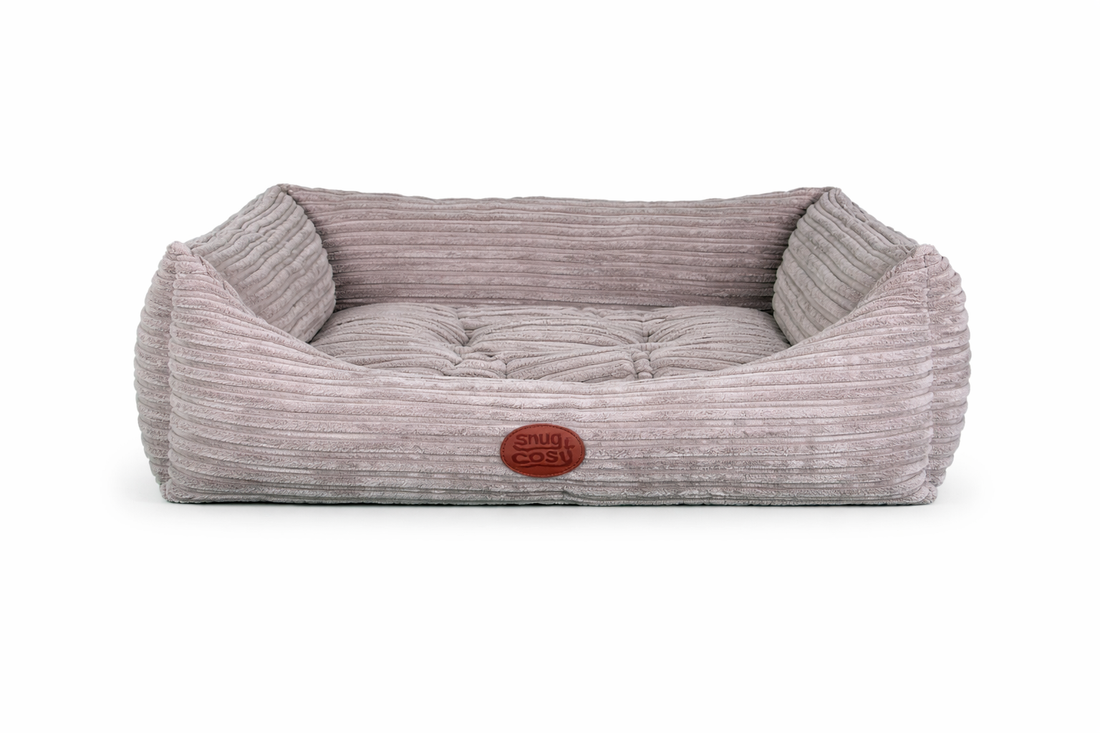 San Remo Chunky Cord Dog Bed with Removable Washable Cover - Pet Beds for dogs Snug and Cosy Pets
