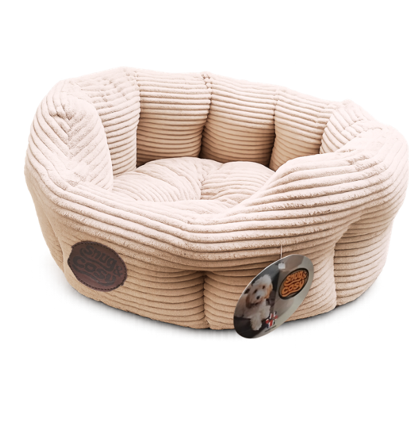 San Remo Oval Mink Dog Bed with Removable Washable Cover - Pet Beds for dogs Snug and Cosy Pets