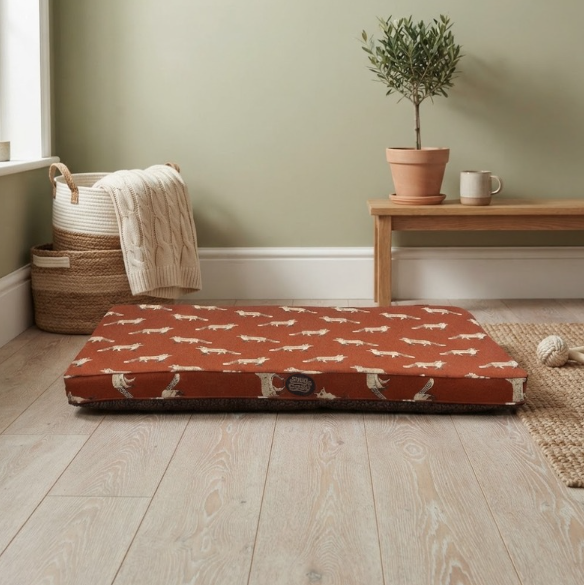 Memory Foam Lounger - Fox Print (Cover Only) - for dogs Snug and Cosy Pets