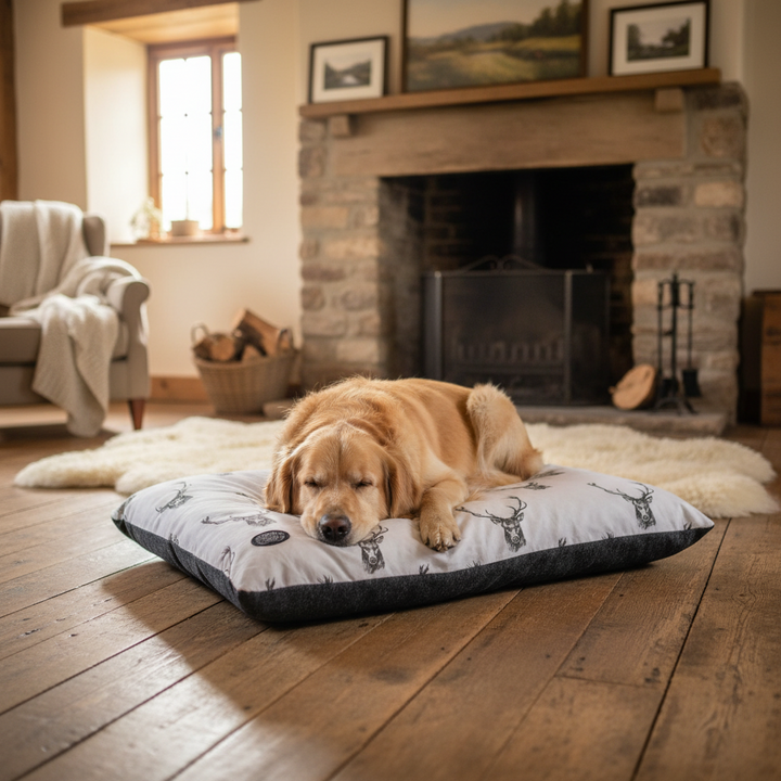 Stag Print Dog Lounger