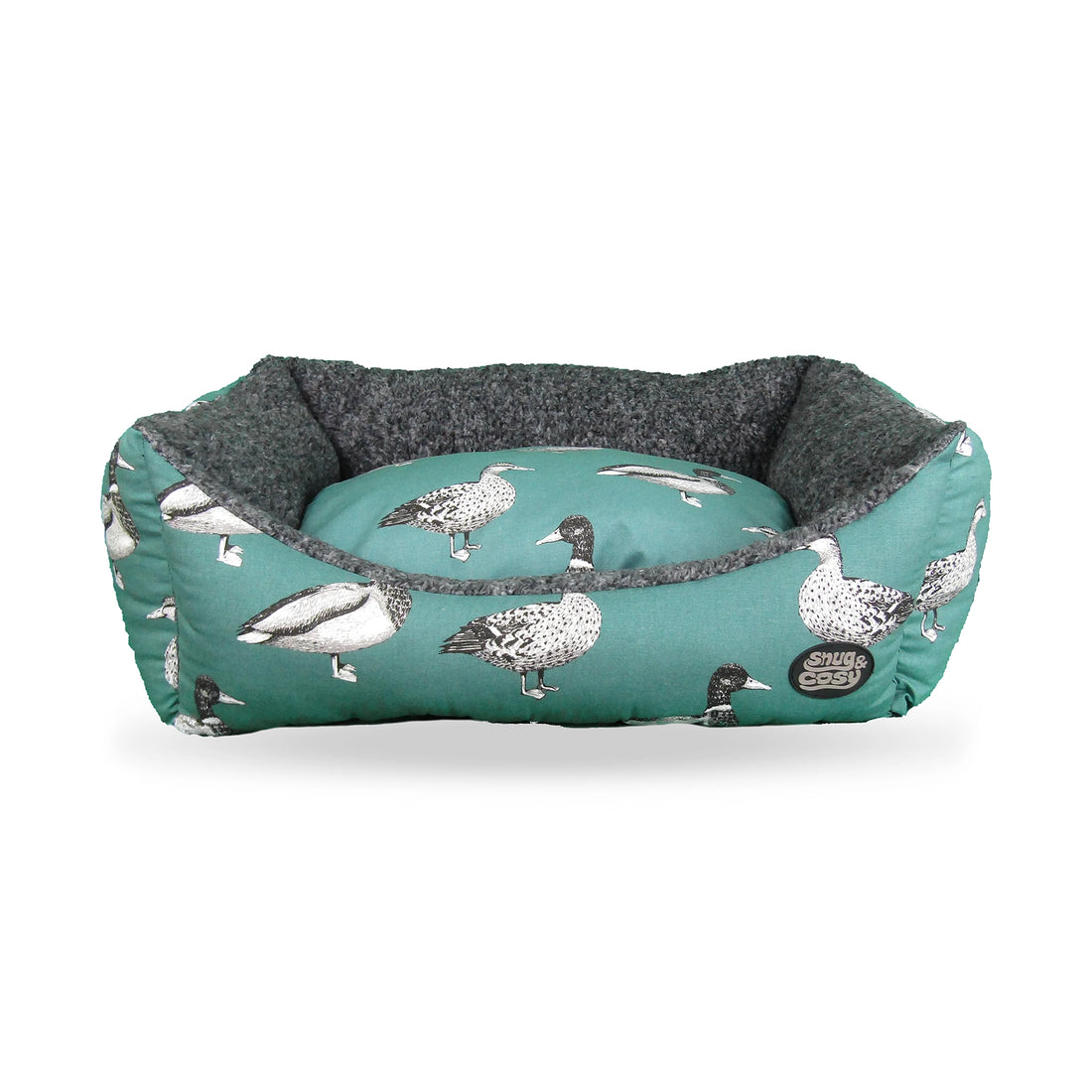 Teal Duck Print Bed