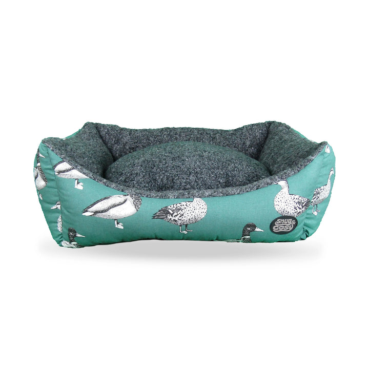 Teal Duck Print Bed