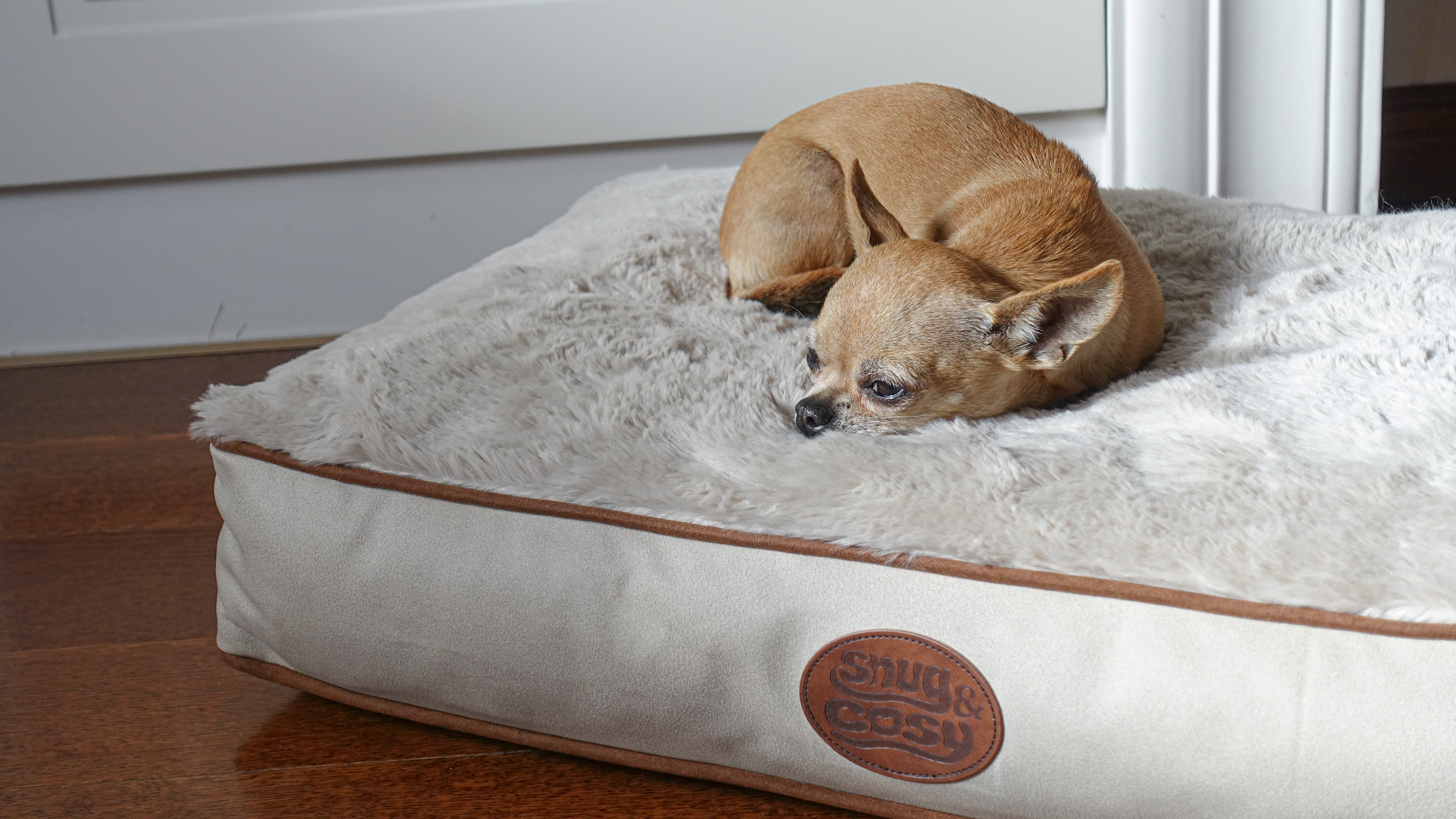 Tuscany Faux Leather Rectangle Dog Lounger Cushion