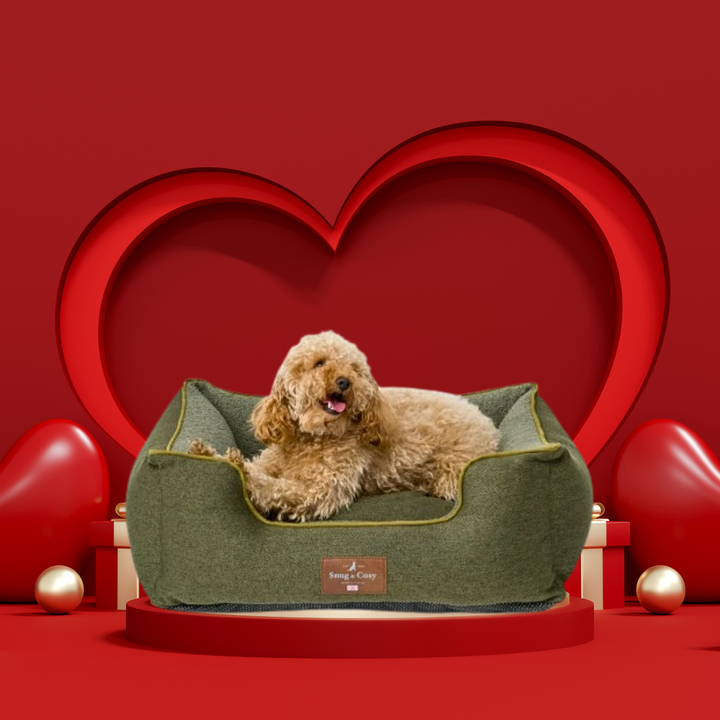 HERITAGE TWEED DOG PET HIGH SIDED ORTHOPAEDIC BED