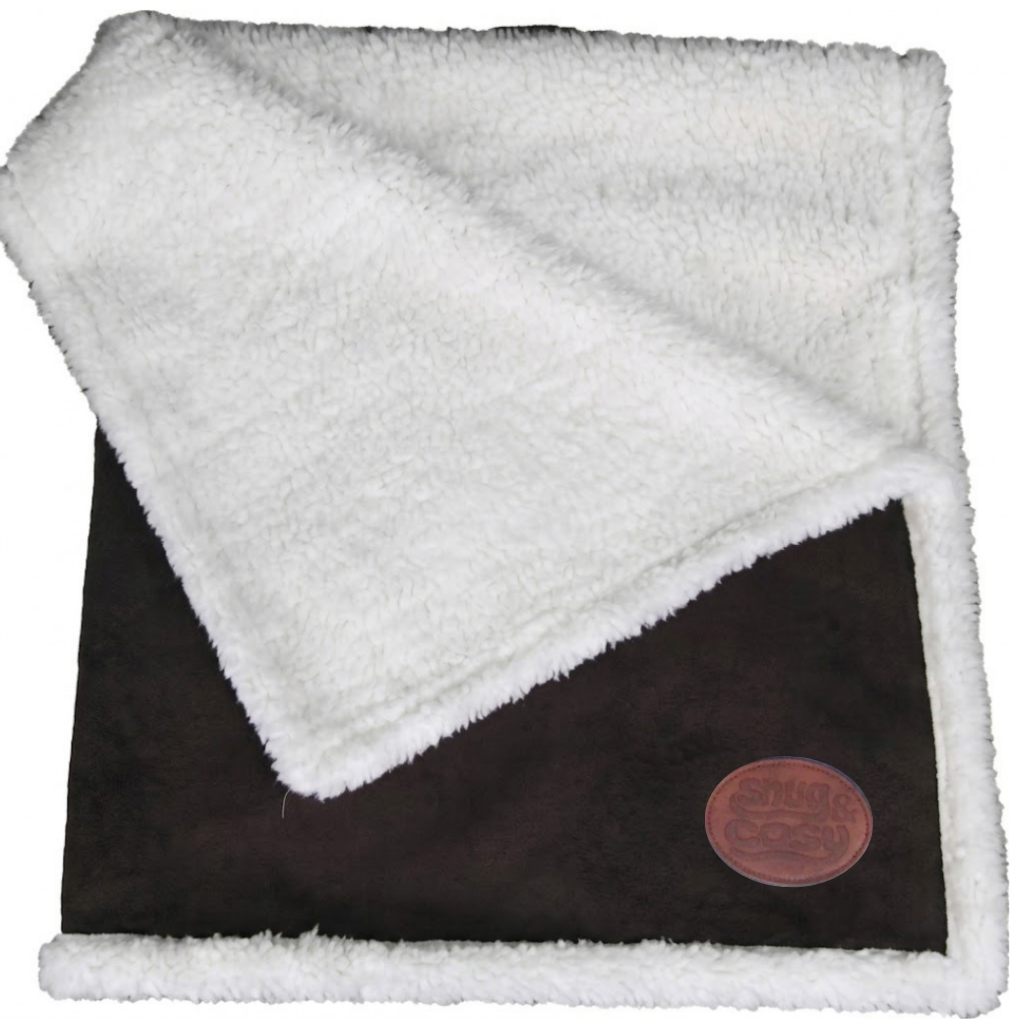 Novara Fleece Lined Pet Blanket – Brown Grey