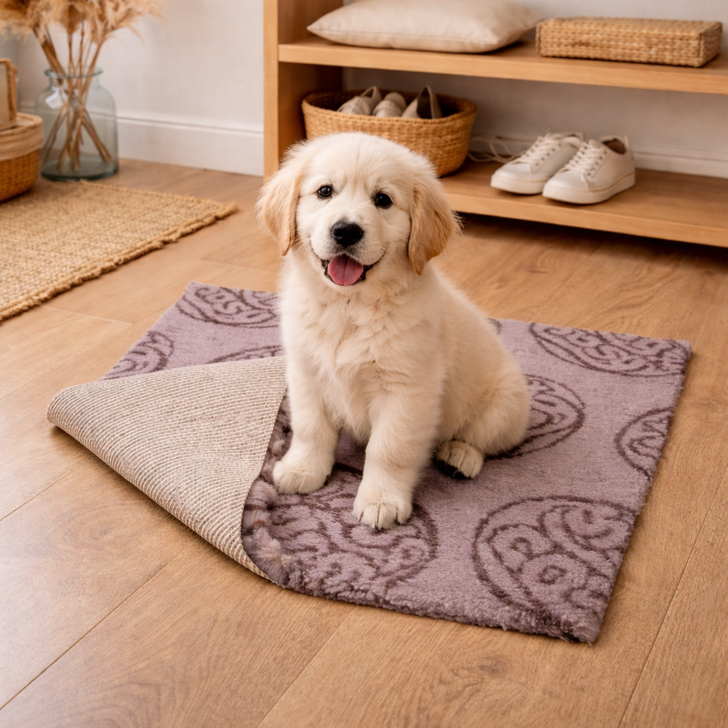 Vet Bedding Brown - Premium UK Made Washable Pet Puppy Dog Mat Snug + Cosy - Dog Mat for dogs Snug and Cosy Pets