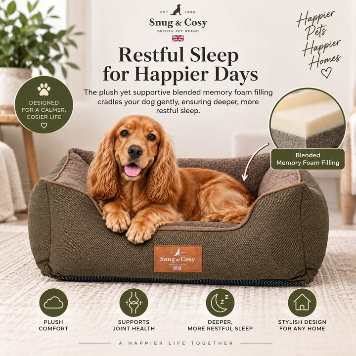 Heritage Tweed High Sided Orthopaedic Bed - Ultimate Comfort for Your Furry Friend