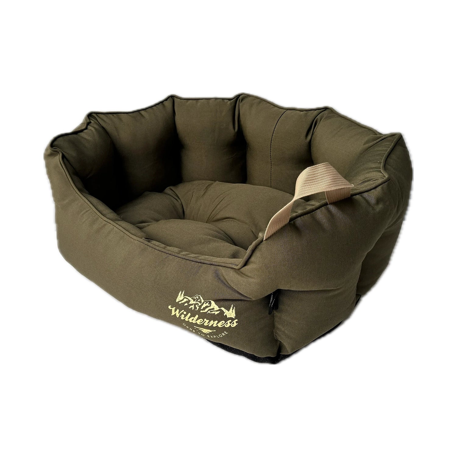 Wilderness Olive Snuggle Dog Bed
