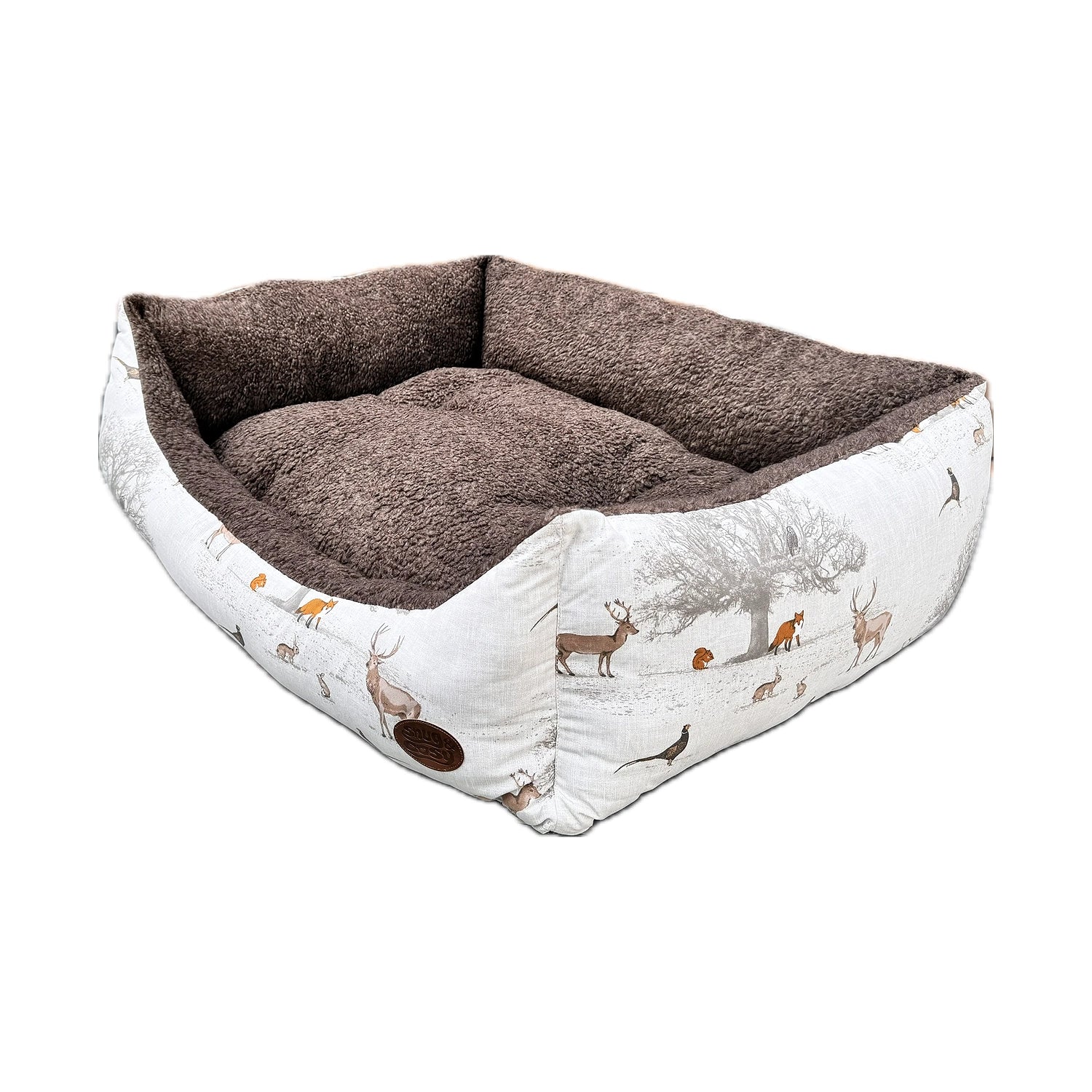 Woodland Cream Dog Rectangle Bed