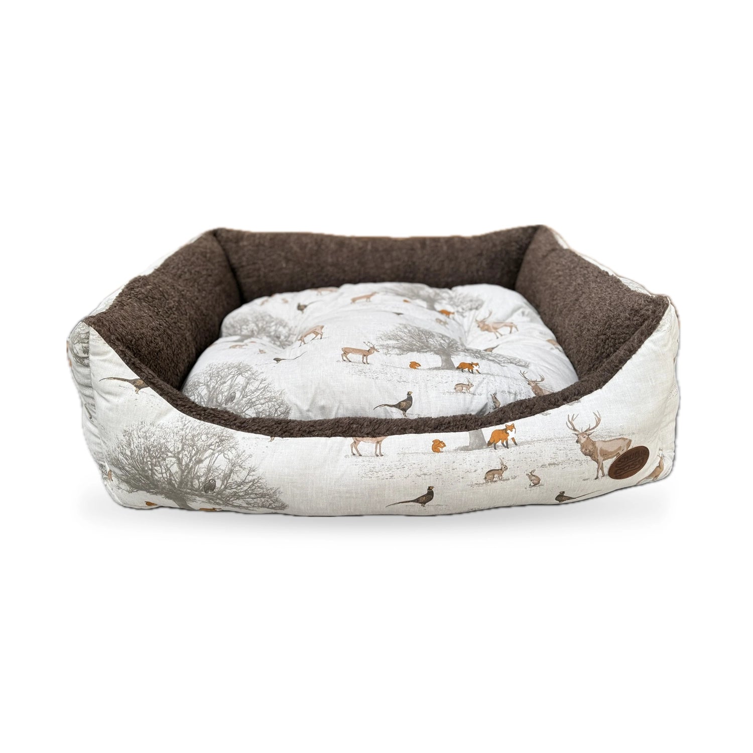 Woodland Cream Dog Rectangle Bed
