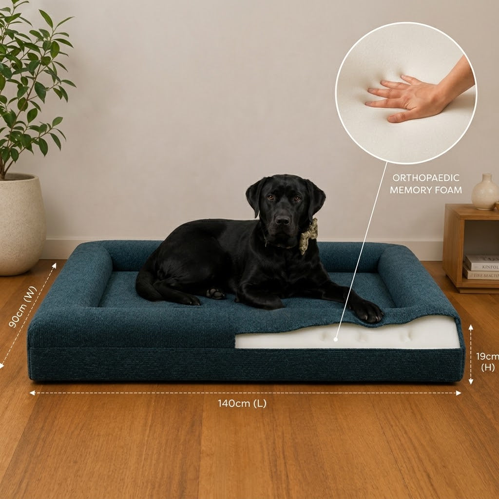 Ascot Orthopaedic Dog Lounger Beds - Comfort & Support for Your Pet - for dogs Snug and Cosy Pets