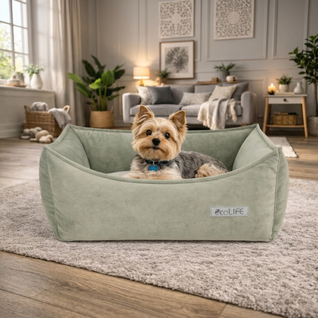 Ecolife Eco Dog Pet Bed - Sustainable Comfort with Recycled Plastic Yarn - Pet Beds for dogs Snug and Cosy Pets