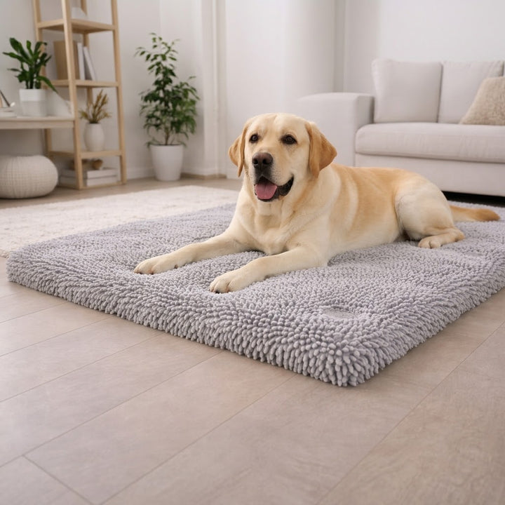 Memory Foam Noodle Lounger Dog Mat - Orthopaedic Washable Removable Cover - Dog Beds & Mats for dogs Snug and Cosy Pets
