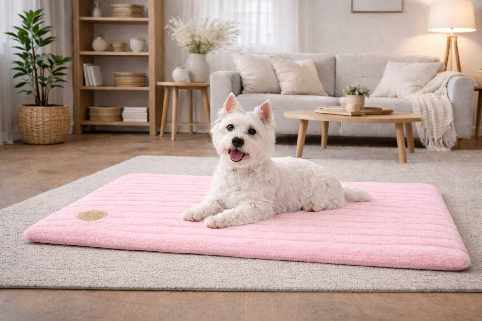 Alaska Memory Foam Faux Fur Dog Pet Mat - Orthopaedic Support & British Design - Dog Mat for dogs Snug and Cosy Pets