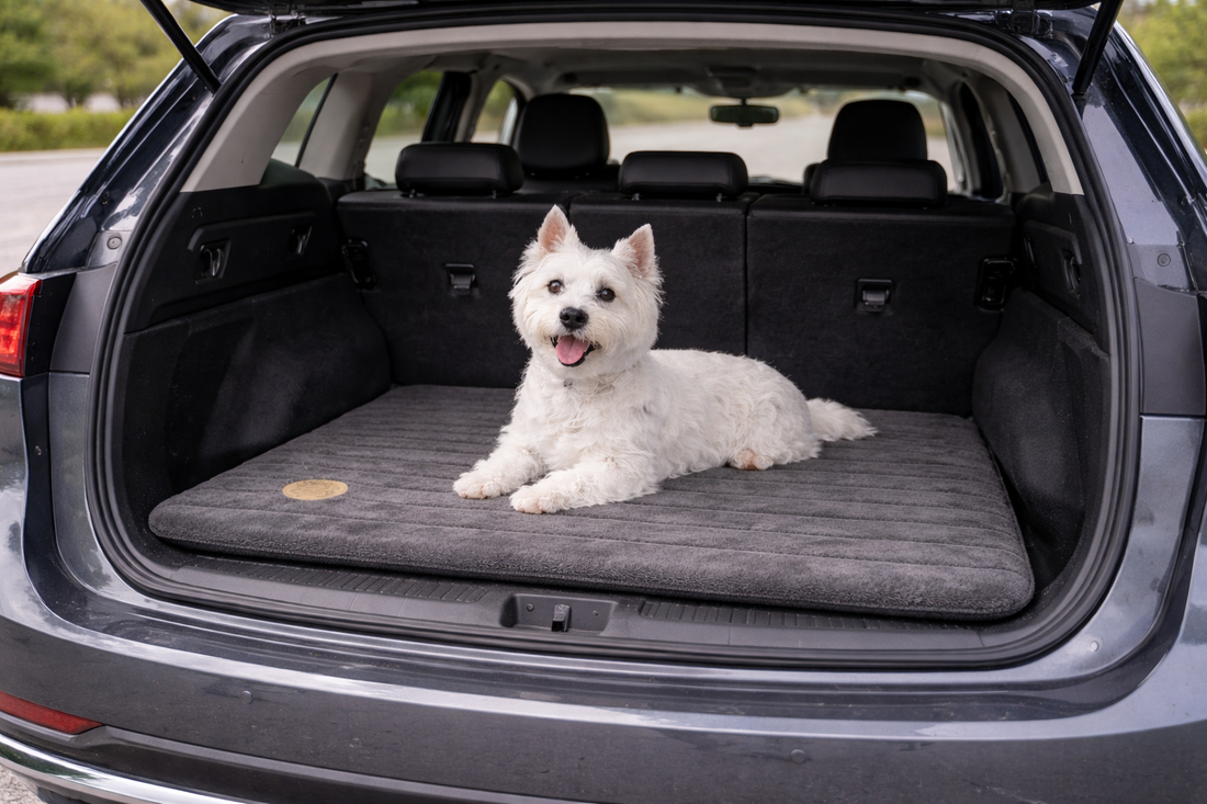 Alaska Memory Foam Faux Fur Dog Pet Mat - Orthopaedic Support & British Design - Dog Mat for dogs Snug and Cosy Pets