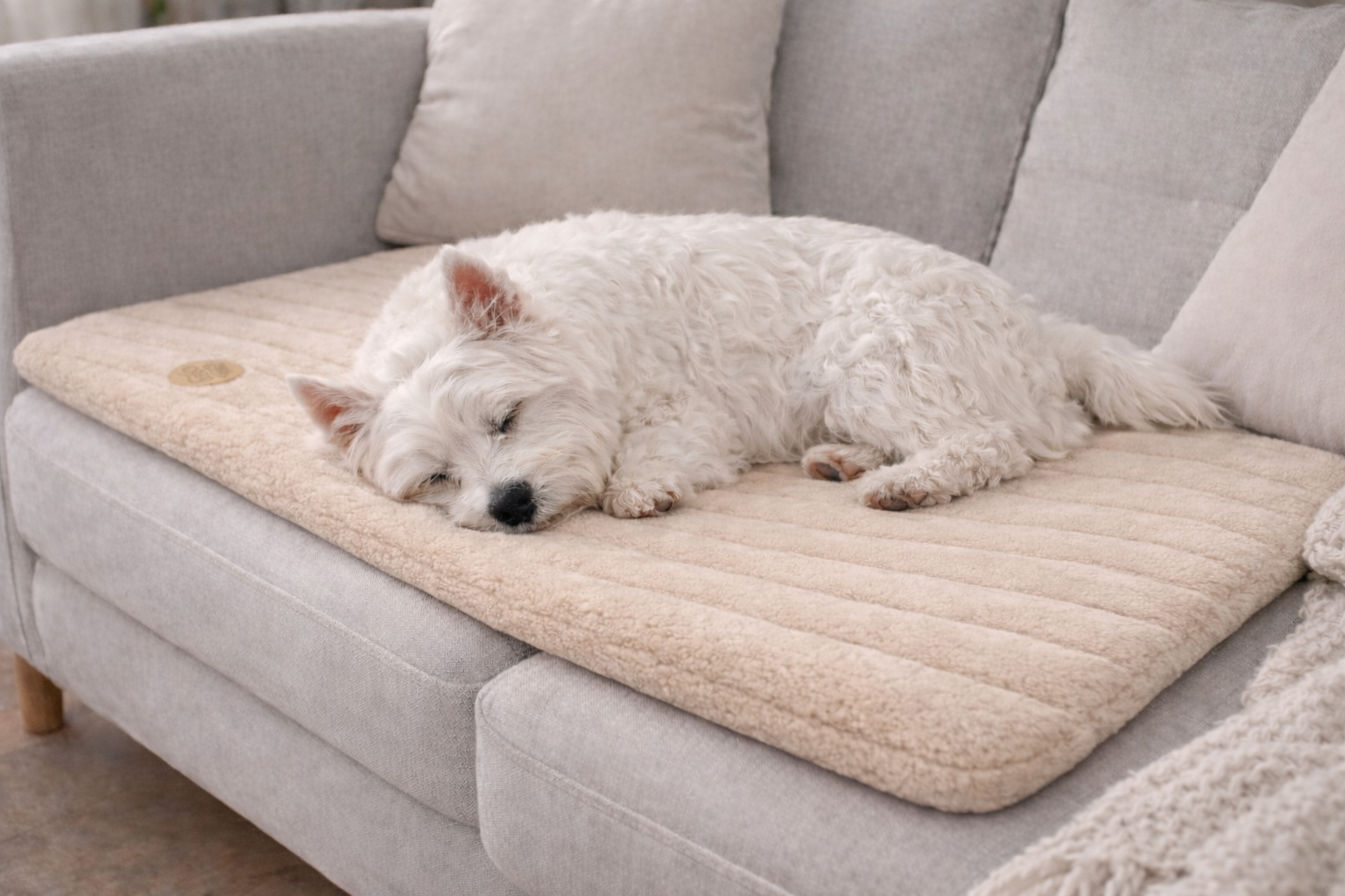Alaska Memory Foam Faux Fur Dog Pet Mat - Orthopaedic Support & British Design - Dog Mat for dogs Snug and Cosy Pets