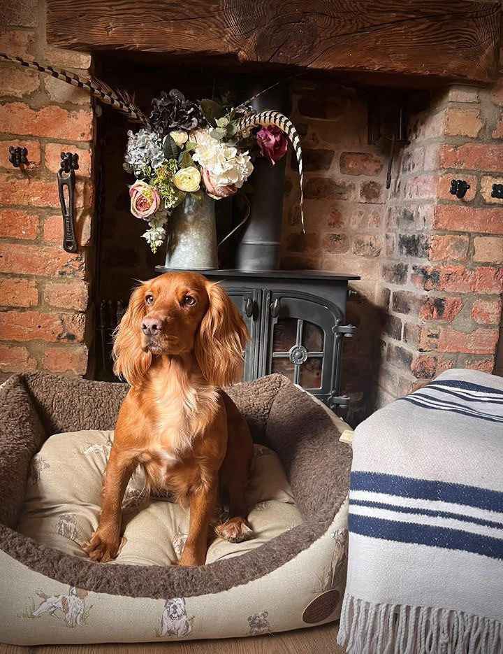 Pooch Print Luxury Dog Bed | Nature Range - Dog Beds & Loungers for dogs Snug and Cosy Pets
