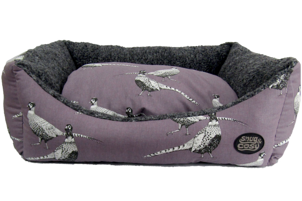 Snug and Cosy Nature collection Rectangular -Heather - Pheasant print