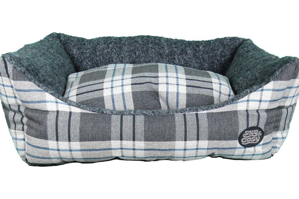 Snug and Cosy Kensington Check Rectangular Pet Bed